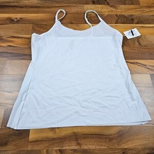 Nordstrom Camisole White L NWT Adjustable Strap Tank Laser Cut